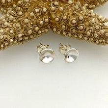 Load image into Gallery viewer, handcrafted saucer shaped sterling silver post earrings by Beth Truso