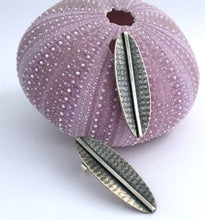 Load image into Gallery viewer, handcrafted sterling silver  oval earrings embossed dot texture