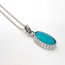 Load image into Gallery viewer, larimar pendant with sleeping beauty turquiose accent sterling silver by b.truso