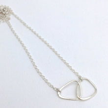 Load image into Gallery viewer, sterling silver interlocking triangles neclace on sterling silver chain