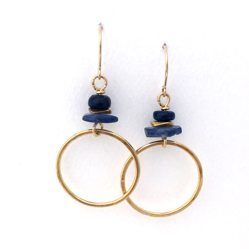brass loops and kyanite earrings 14kt goldfilled earwiresb.truso