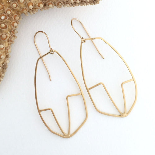 24kt gold plated square wire brass earrings 14kt gold filled earwires