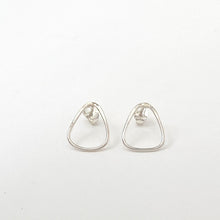 Load image into Gallery viewer, sterling silver wire triangle shape post earring by b.truso
