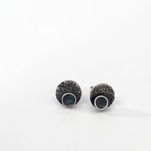 Load image into Gallery viewer, textured sterling silver earrings with antique finish b.truso
